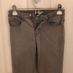 forever 21 skinny legged gray high waisted pants